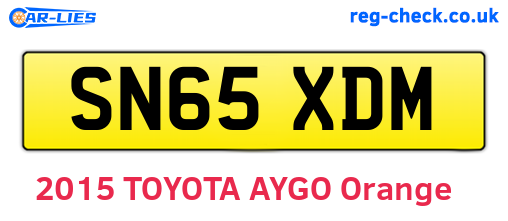 SN65XDM are the vehicle registration plates.