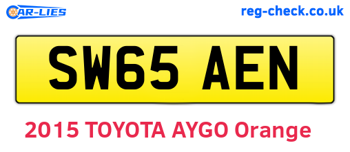 SW65AEN are the vehicle registration plates.