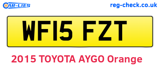 WF15FZT are the vehicle registration plates.