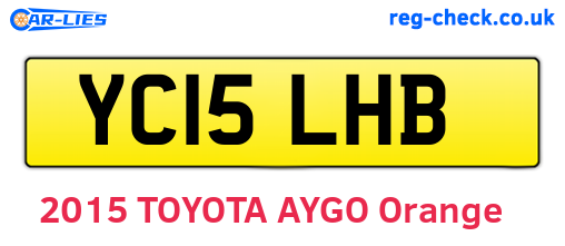 YC15LHB are the vehicle registration plates.