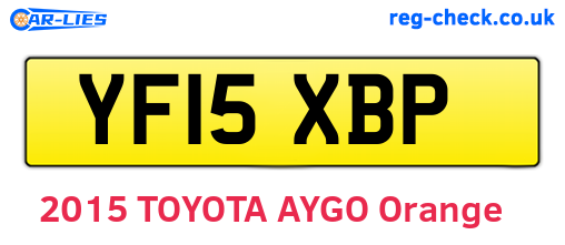 YF15XBP are the vehicle registration plates.