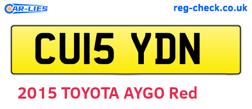 CU15YDN are the vehicle registration plates.
