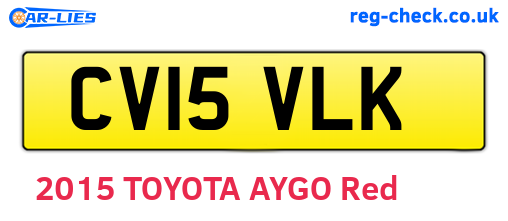 CV15VLK are the vehicle registration plates.