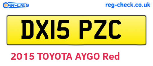 DX15PZC are the vehicle registration plates.