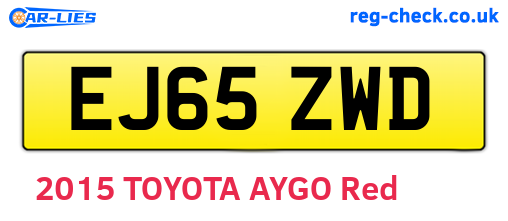 EJ65ZWD are the vehicle registration plates.