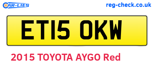 ET15OKW are the vehicle registration plates.