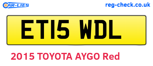 ET15WDL are the vehicle registration plates.