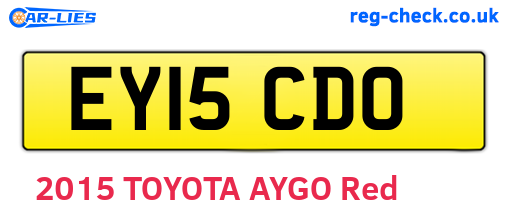 EY15CDO are the vehicle registration plates.