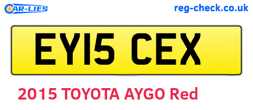 EY15CEX are the vehicle registration plates.