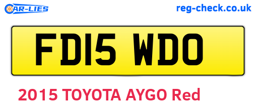 FD15WDO are the vehicle registration plates.