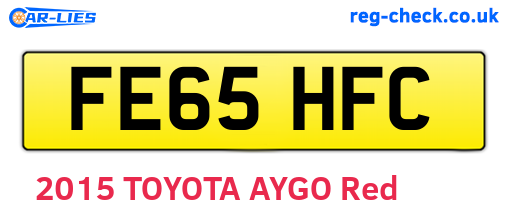 FE65HFC are the vehicle registration plates.