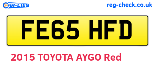 FE65HFD are the vehicle registration plates.