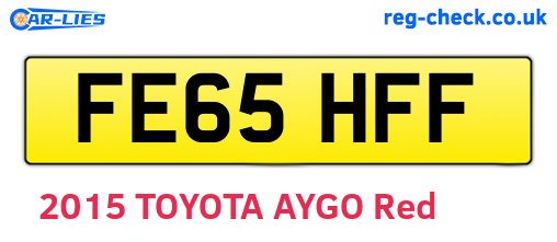 FE65HFF are the vehicle registration plates.