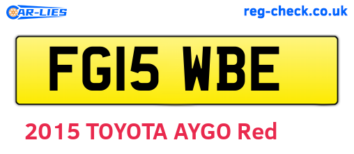 FG15WBE are the vehicle registration plates.