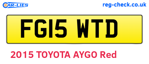 FG15WTD are the vehicle registration plates.