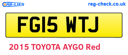 FG15WTJ are the vehicle registration plates.