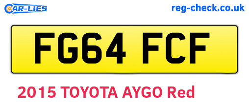 FG64FCF are the vehicle registration plates.