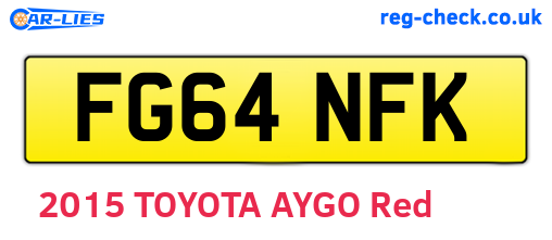 FG64NFK are the vehicle registration plates.
