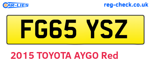 FG65YSZ are the vehicle registration plates.