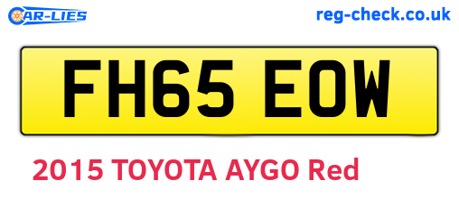 FH65EOW are the vehicle registration plates.