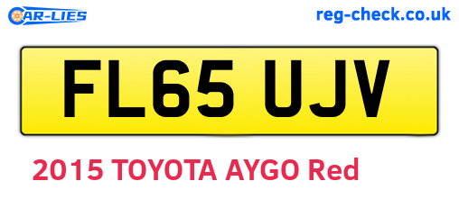 FL65UJV are the vehicle registration plates.