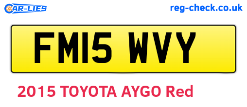 FM15WVY are the vehicle registration plates.