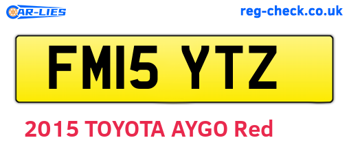 FM15YTZ are the vehicle registration plates.