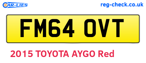 FM64OVT are the vehicle registration plates.