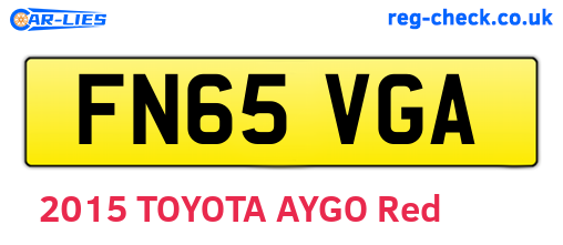 FN65VGA are the vehicle registration plates.