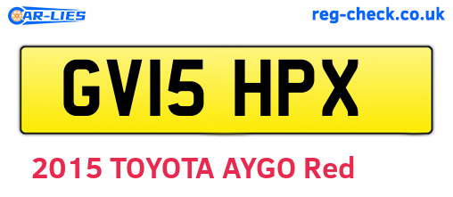 GV15HPX are the vehicle registration plates.