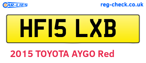 HF15LXB are the vehicle registration plates.