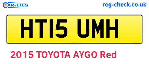 HT15UMH are the vehicle registration plates.