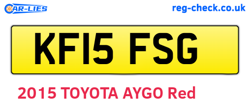 KF15FSG are the vehicle registration plates.