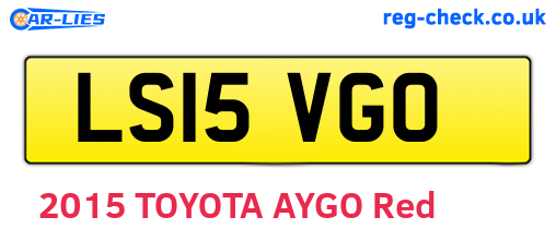 LS15VGO are the vehicle registration plates.