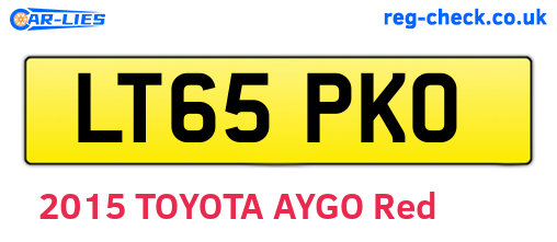 LT65PKO are the vehicle registration plates.
