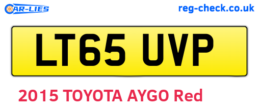 LT65UVP are the vehicle registration plates.