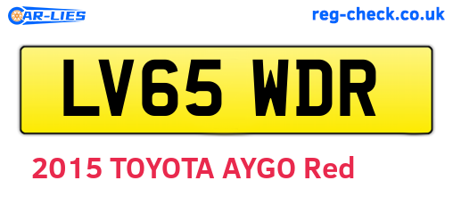 LV65WDR are the vehicle registration plates.