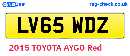 LV65WDZ are the vehicle registration plates.