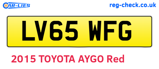 LV65WFG are the vehicle registration plates.