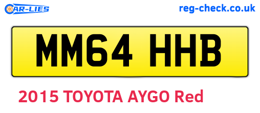 MM64HHB are the vehicle registration plates.