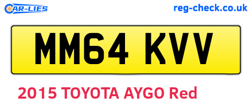 MM64KVV are the vehicle registration plates.