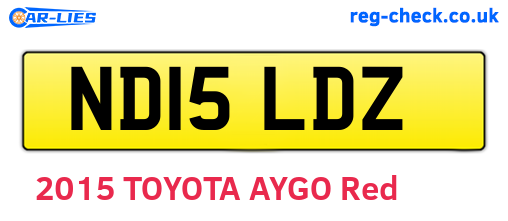 ND15LDZ are the vehicle registration plates.