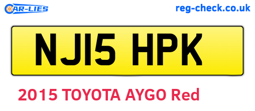 NJ15HPK are the vehicle registration plates.