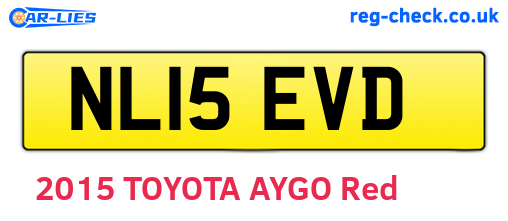 NL15EVD are the vehicle registration plates.