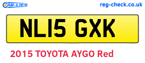 NL15GXK are the vehicle registration plates.