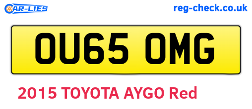 OU65OMG are the vehicle registration plates.