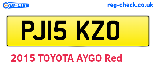 PJ15KZO are the vehicle registration plates.