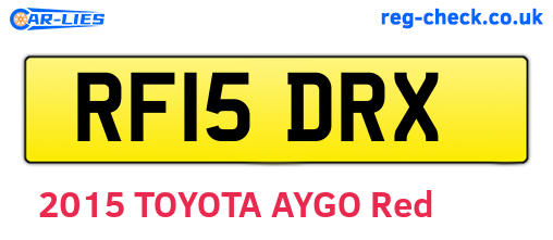 RF15DRX are the vehicle registration plates.
