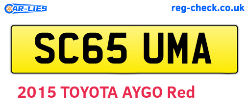 SC65UMA are the vehicle registration plates.