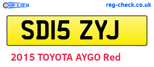 SD15ZYJ are the vehicle registration plates.